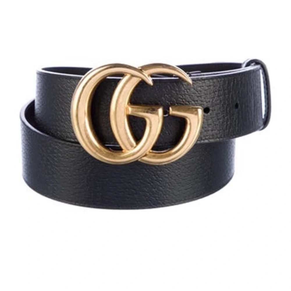 Gucci Double G Logo Leather Belt Size Large